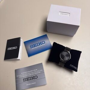 Seiko Black Watch with Black Dial